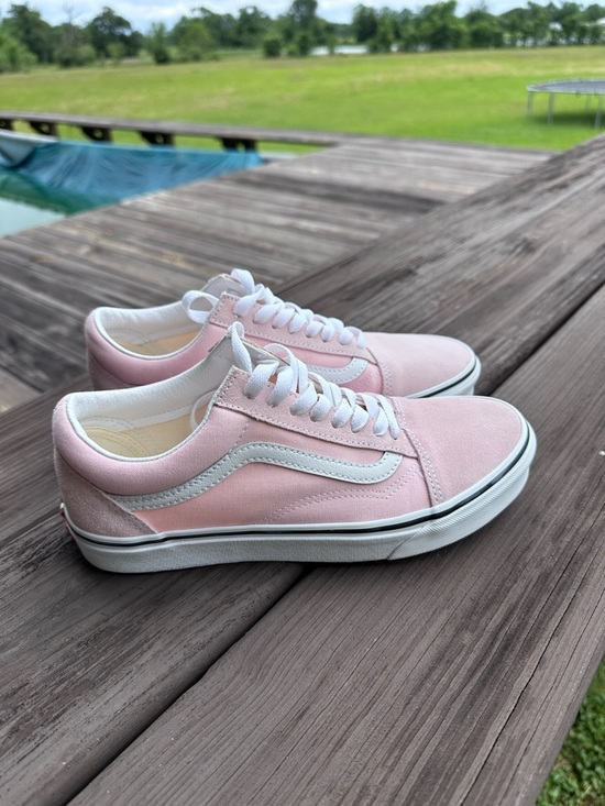 Vans Shoes - Vans Old Skool Low Top Sneakers - Light Pink and White